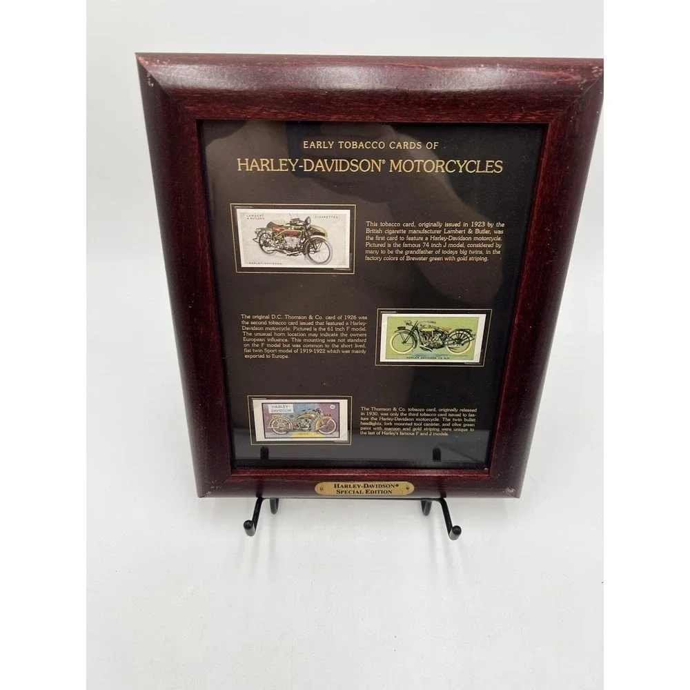 Vintage Harley Davidson Early Tobacco Card Framed Display 99400-94V‎